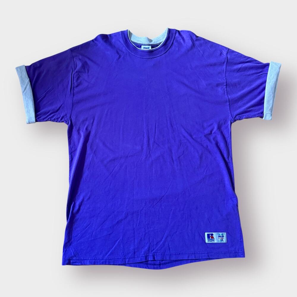 90s Russell Purple‎ Double Linned T-Shirt